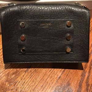 Jimmy Choo Leila Grainy Lambskin Leather Crossbody